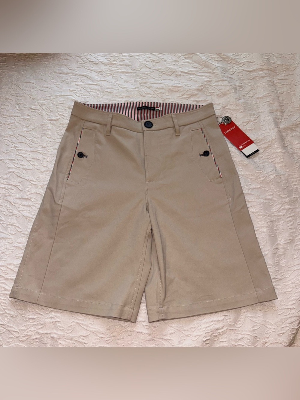 Charles Vane London England Men's Designer Shorts Champagne Beige Size 76 NWT